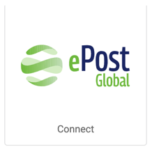 ePost Global logo. Button that reads, Connect