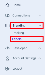 Labels tab selected under Branding menu.