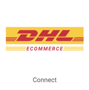 DHL Ecommerce logo. Button that reads, Connect