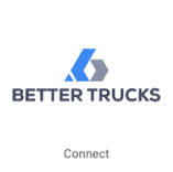 Better Trucks logo on square tile button that reads, "Connect"