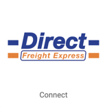 Direct Freight Express logo. Button that reads, Connect.