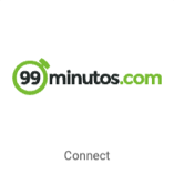 99 minutos logo. Button that reads, Connect