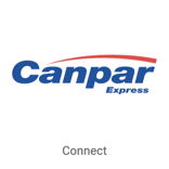 Canpar Express logo on square tile button that says "Connect"