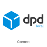 D P D Local logo. Button that reads, Connect.