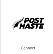 Freightways: Post Haste logo. Connect button links to connection popup