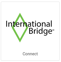 International Bridge logo on tile with button that reads, "Connect".